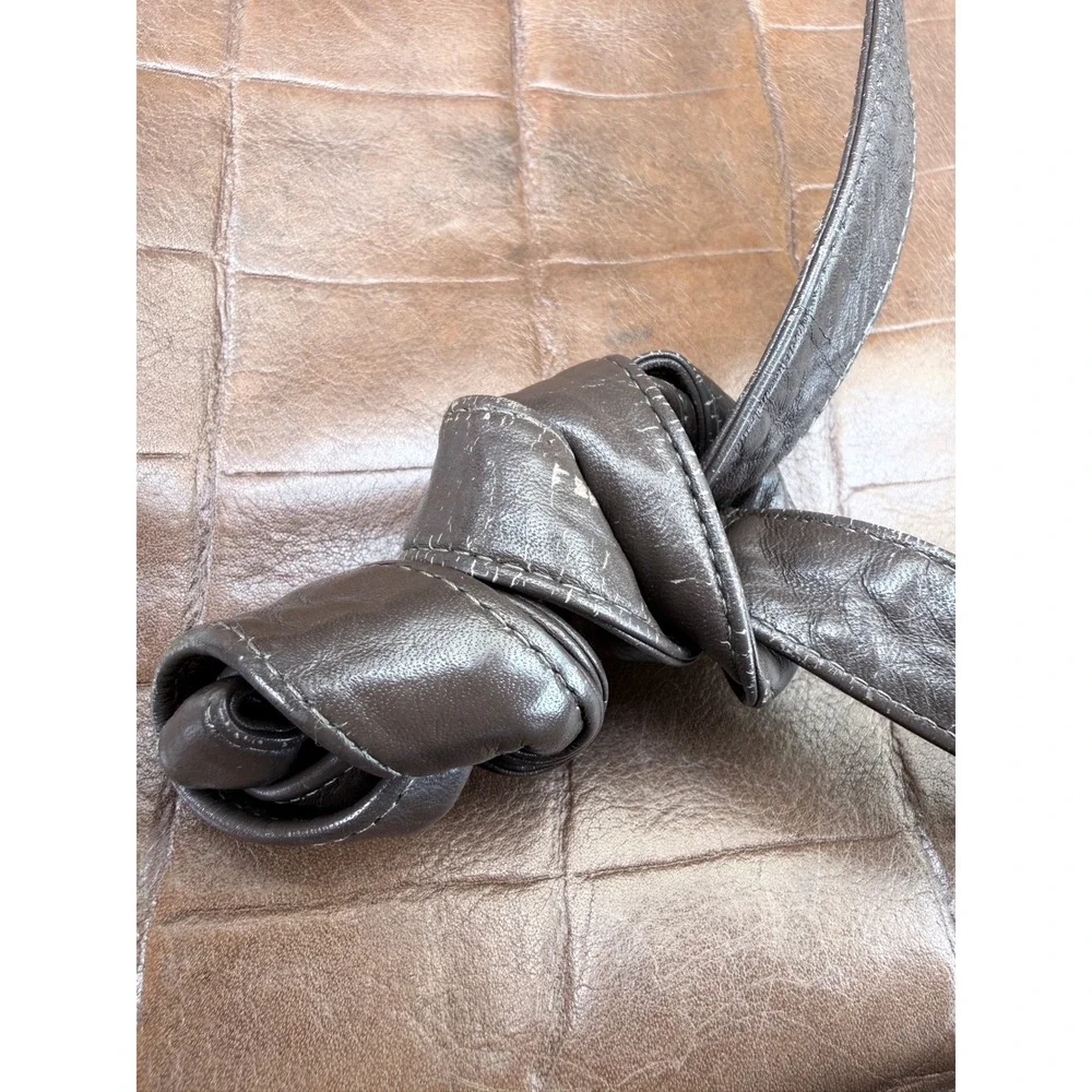 Rare 80s Vintage Carlos Falchi Croc Embossed Leather Crossbody Bag The Buffalo